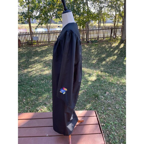 Jayhawk Jostens Evolution Bachelor 5 Black Graduation Gown With Zipper Pull - Picture 3 of 7
